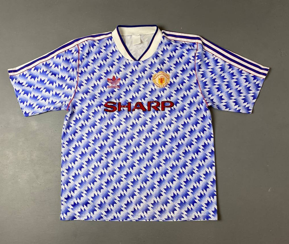 Rare Authentic Jersey Manchester United 1990-92 Away Vintage