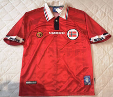 Load image into Gallery viewer, Norway jersey 1995 vintage Umbro Camsita
