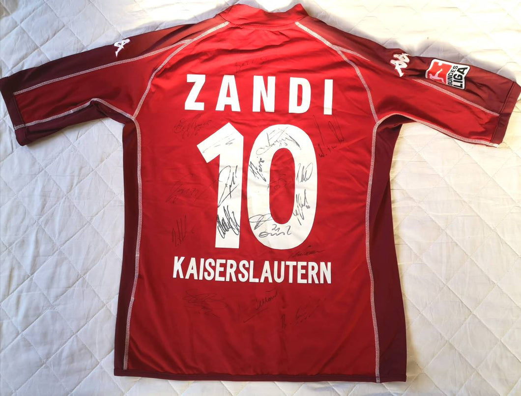 Jersey Zandi fc Kaiserslautern 2005-06 Match Worn with Autographs