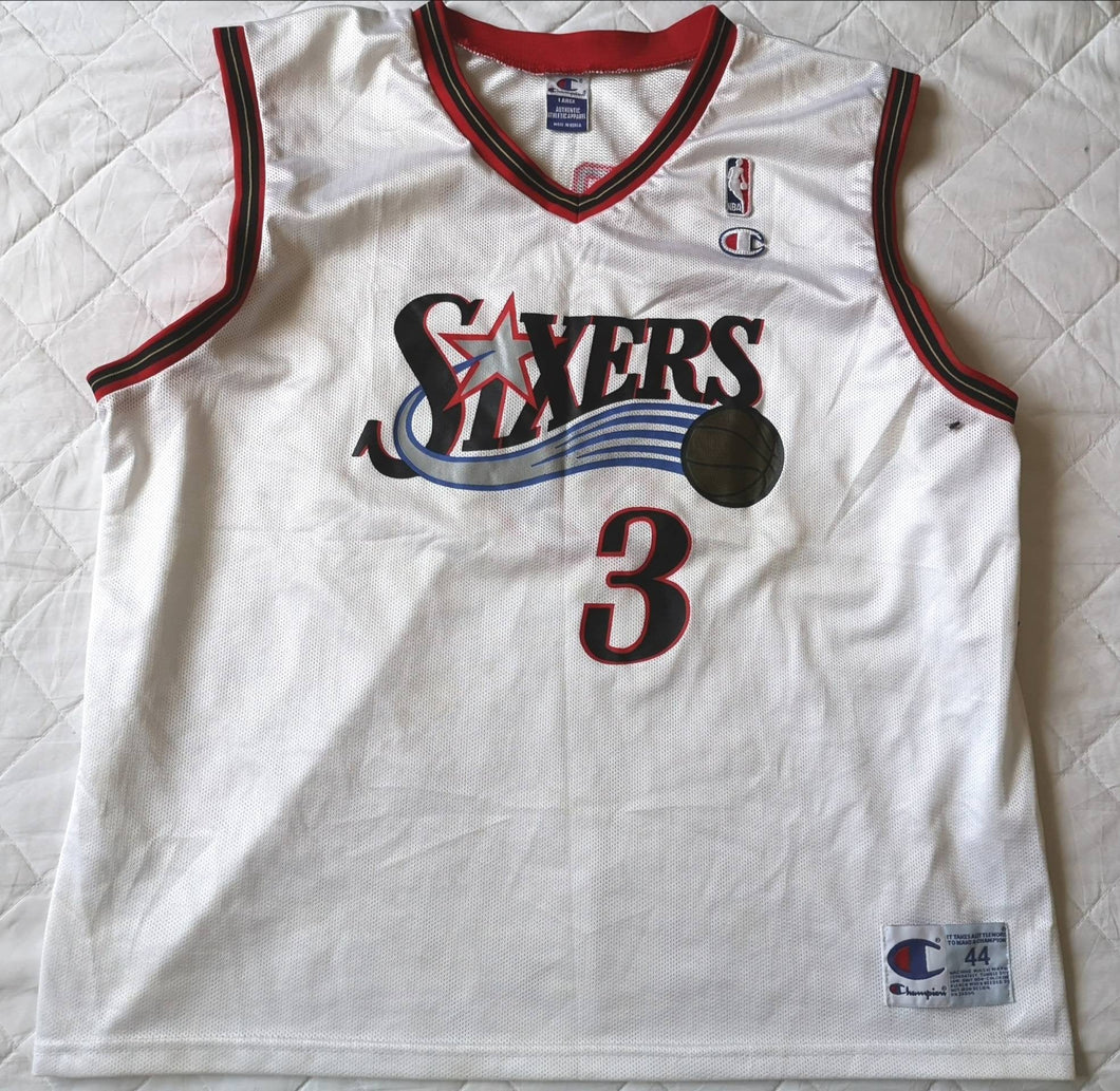 Jersey Allen Iverson Sixers NBA vintage Champion authentic