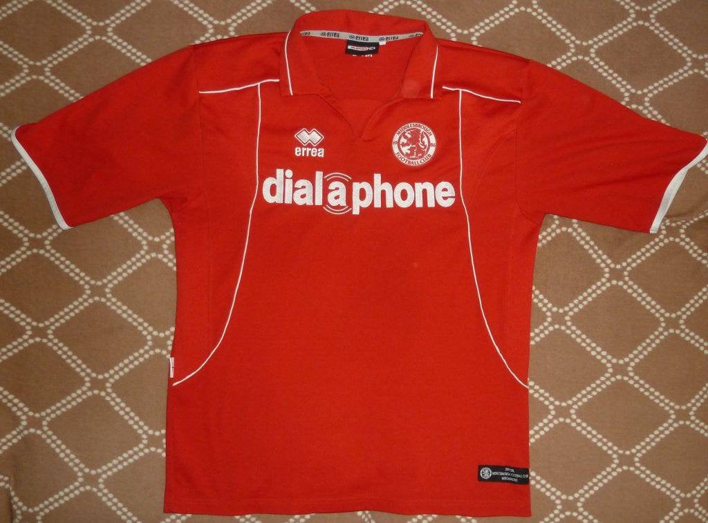 Authentic jersey Middlesbrough 2003-2004 home Errea Vintage