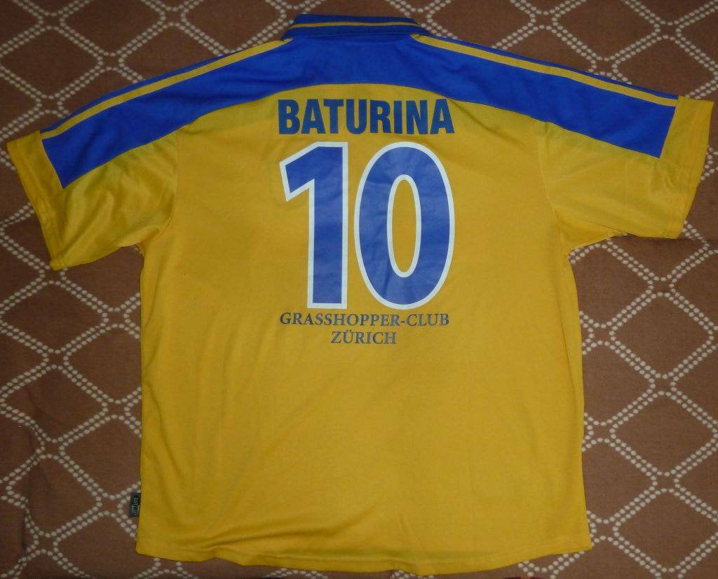 Rare Jersey Mate Baturina Grasshoppers 2001-2003 away Adidas Vintage