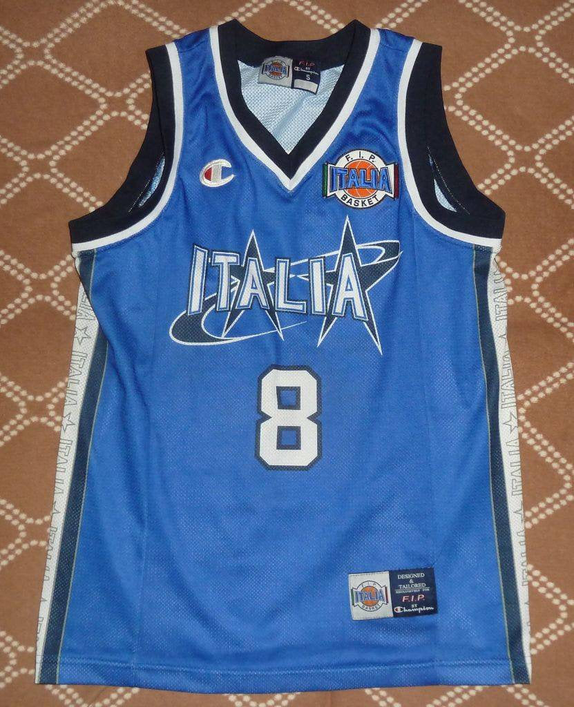 Authentic jersey Italia Basketball #8 1999 Champion Vintage