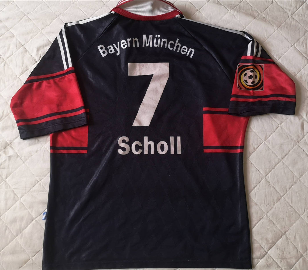Match Worn shirt Mehmet Scholl Bayern Munich 1997-98 home Adidas Vintage