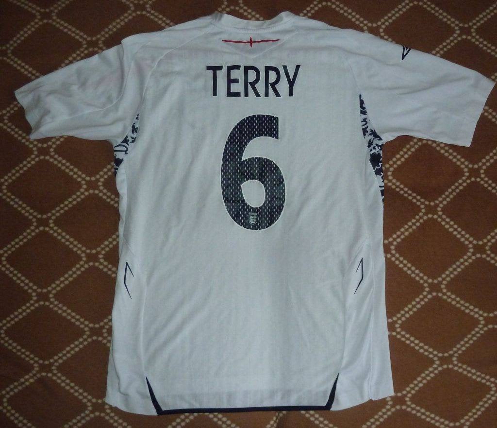 Authentic jersey Terry #6 England 2007 home Umbro Vintage