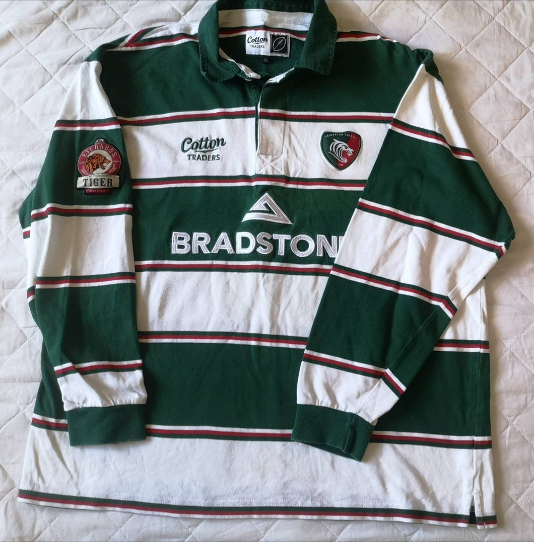 Authentic jersey Leicester Tigers Rugby 2008-2009 home Cotton Traders