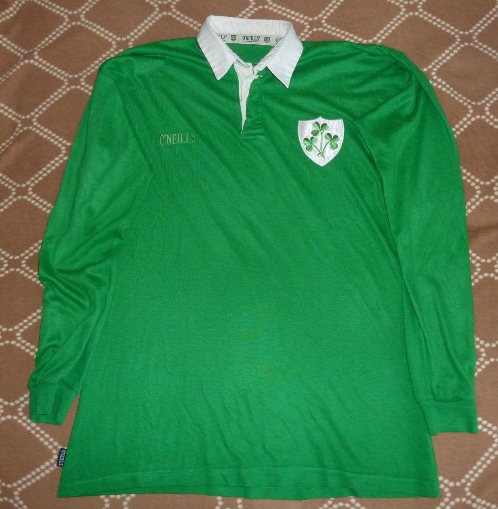 Rarely authentic jersey Ireland Rugby Union 1980-87 O'Neills Vintage