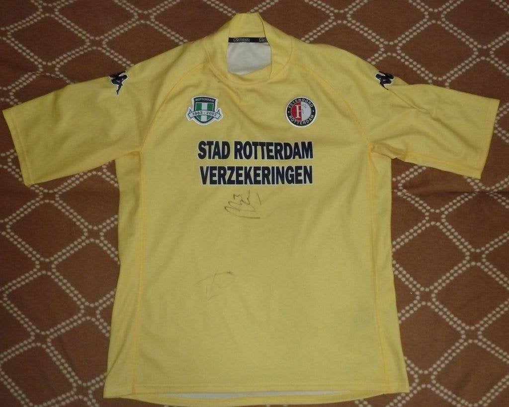 Jersey Feyenoord 2003-2004 third Kappa with Autograph Peter Van Den Berg