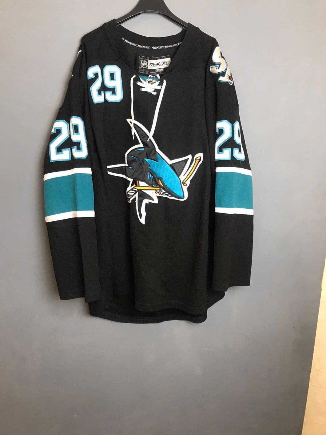 Jersey hockey Ryane Clowe #29 San Jose Sharks NHL Reebok CCM Vintage