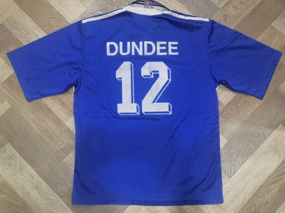 Rare Jersey Dundee #12 Karlsruhe FC 1997-98 Away Adidas Vintage