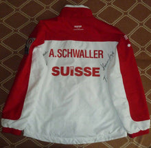 Load image into Gallery viewer, Match Worn jersey A. Schwaller Switzerland team Curling 2008 Switcher with Autographs
