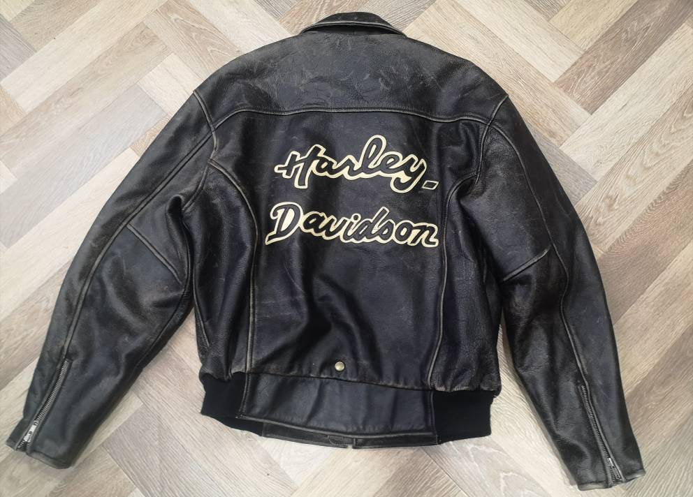 Authentic Vintage Jacket Harley Davidson Motorcycle 100% leather